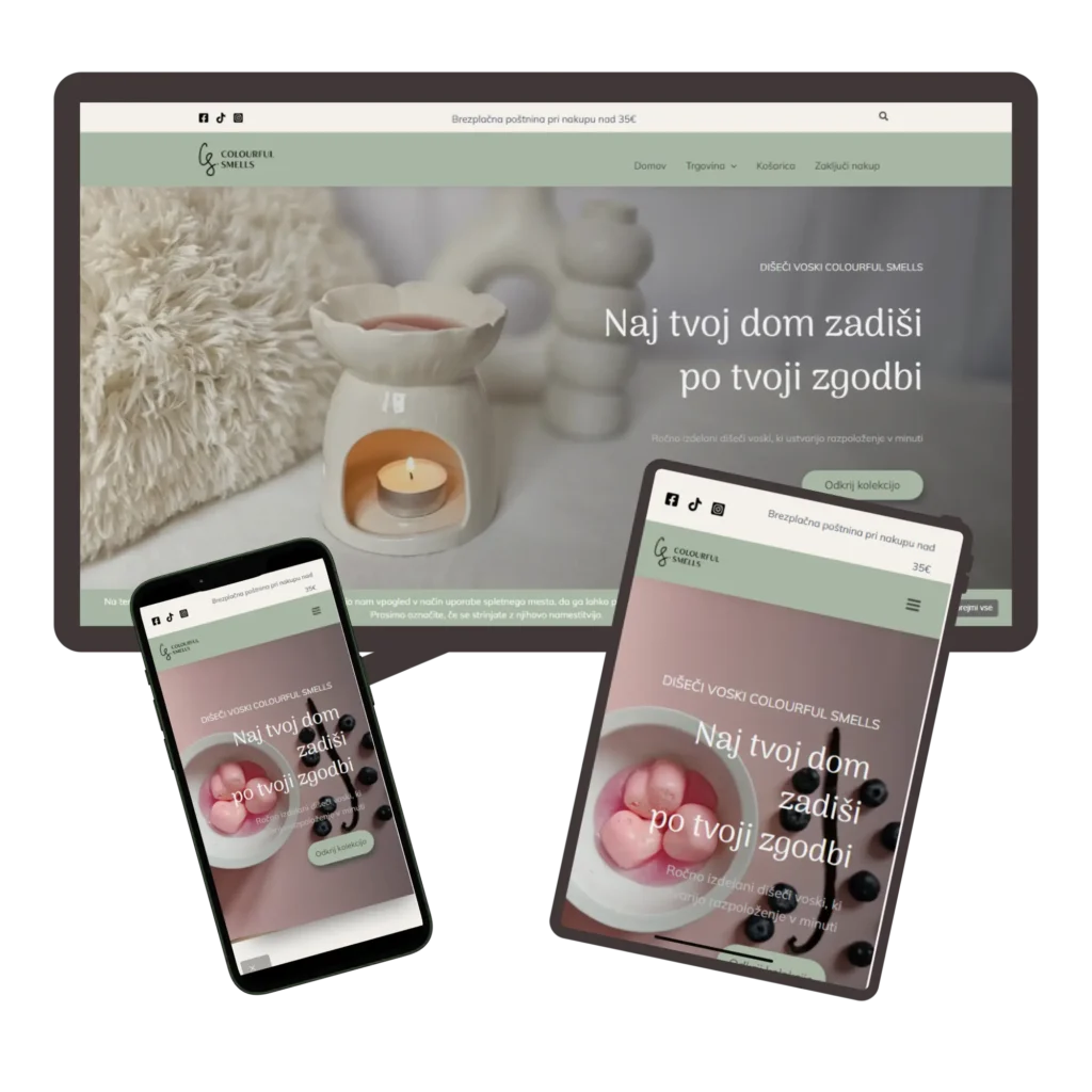 mockup dišeči voski colourful smells