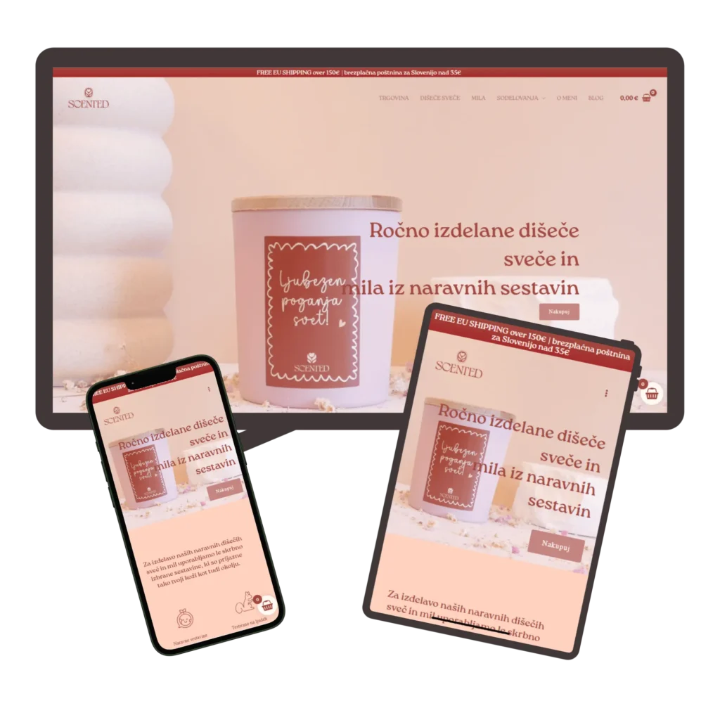 dišeče sveče scented mockup