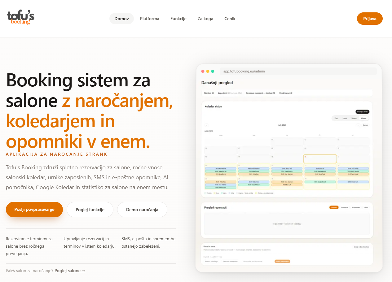 Tofu's Booking - namizje