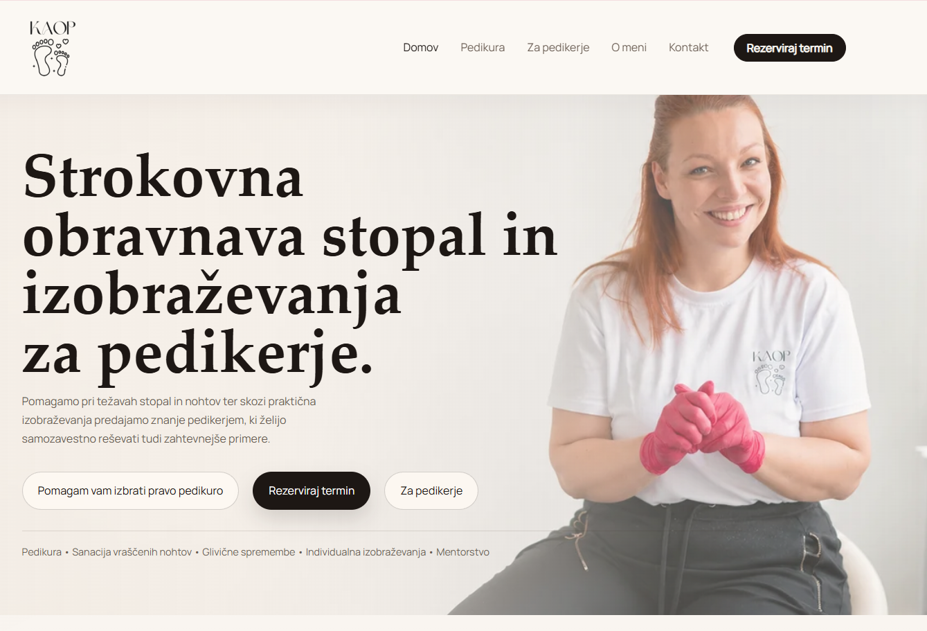 KAOP Pedikura - namizje